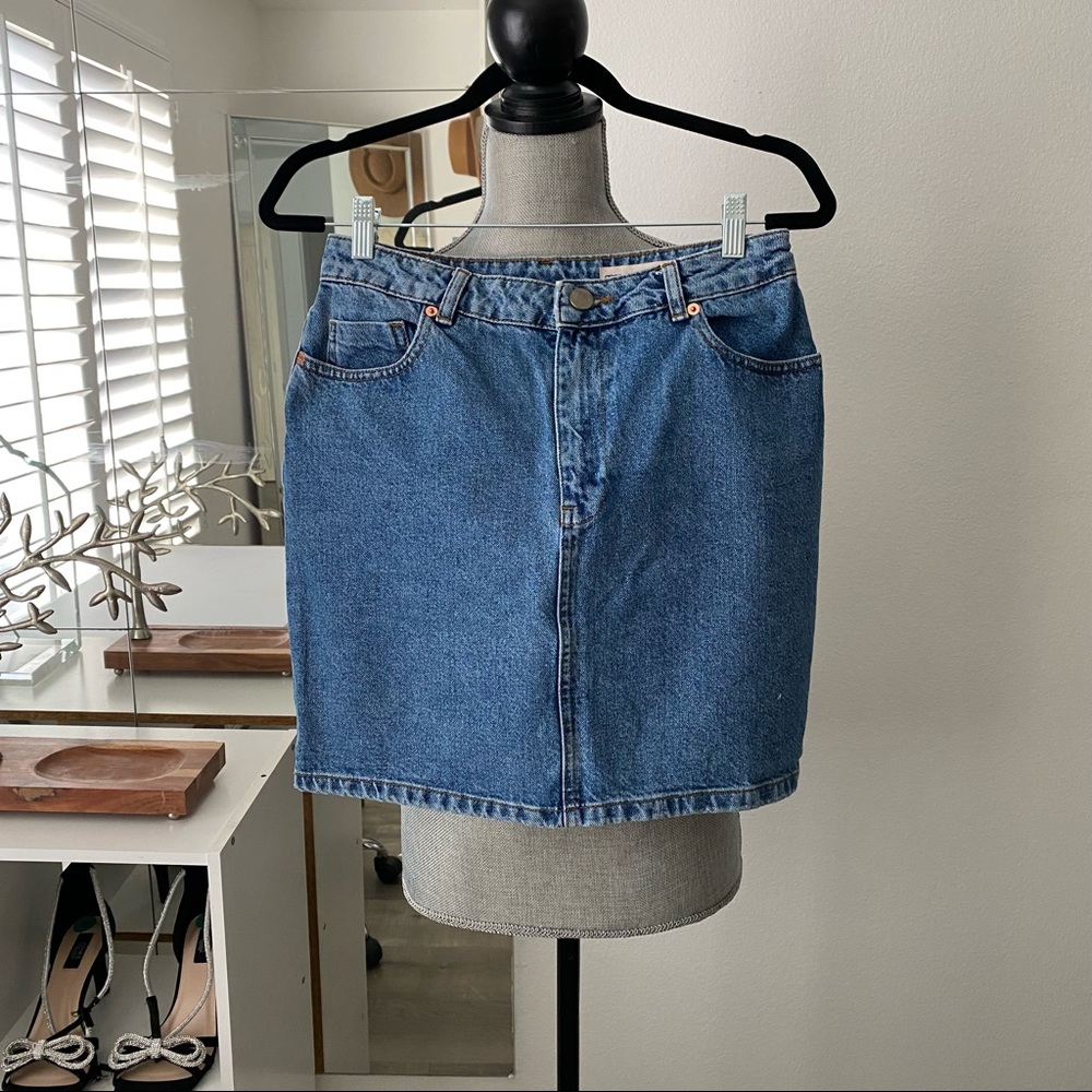 Classic blue denim skirt